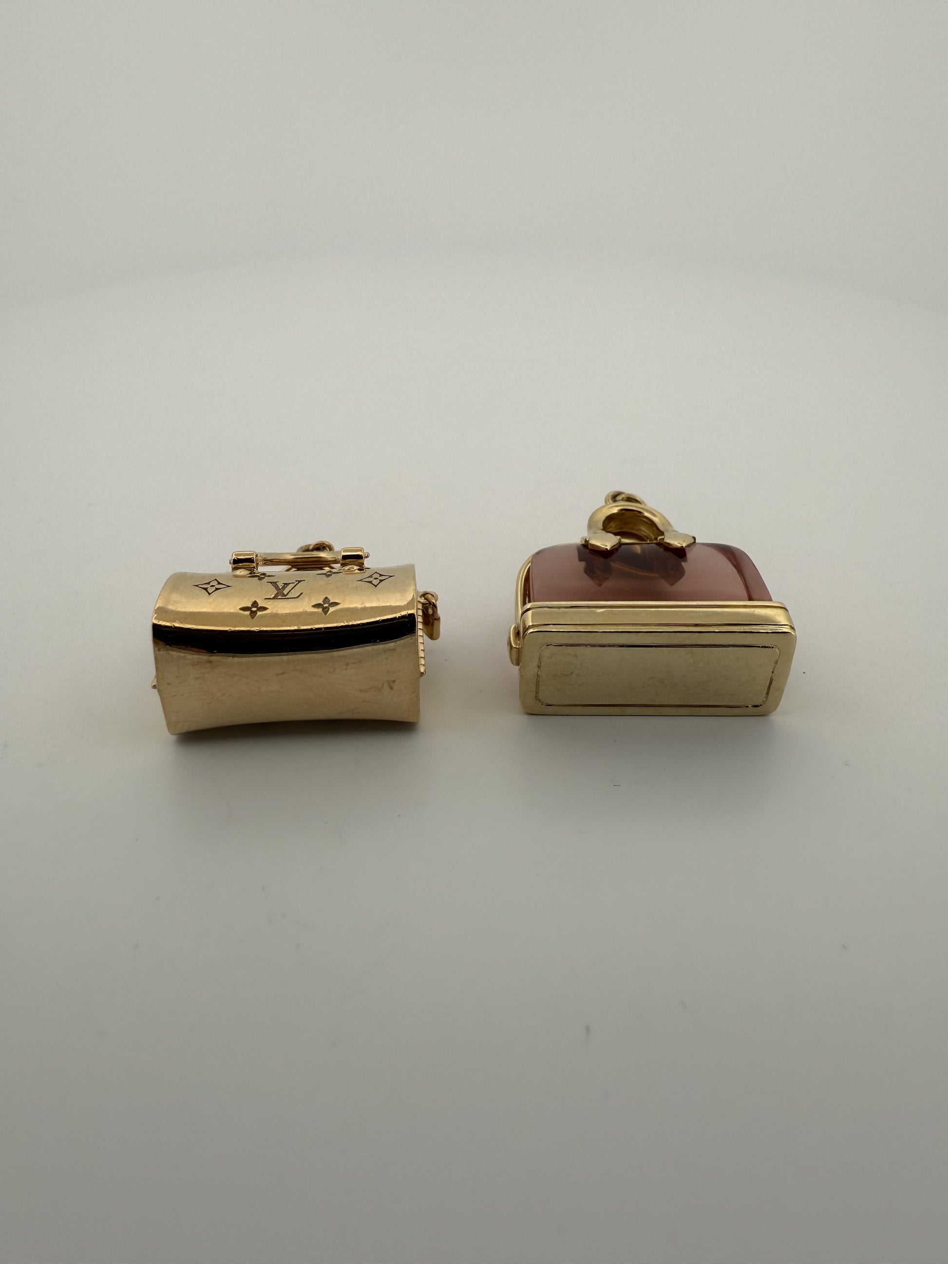 Louis Vuitton 18K Yellow Gold and Alma Pink Charm