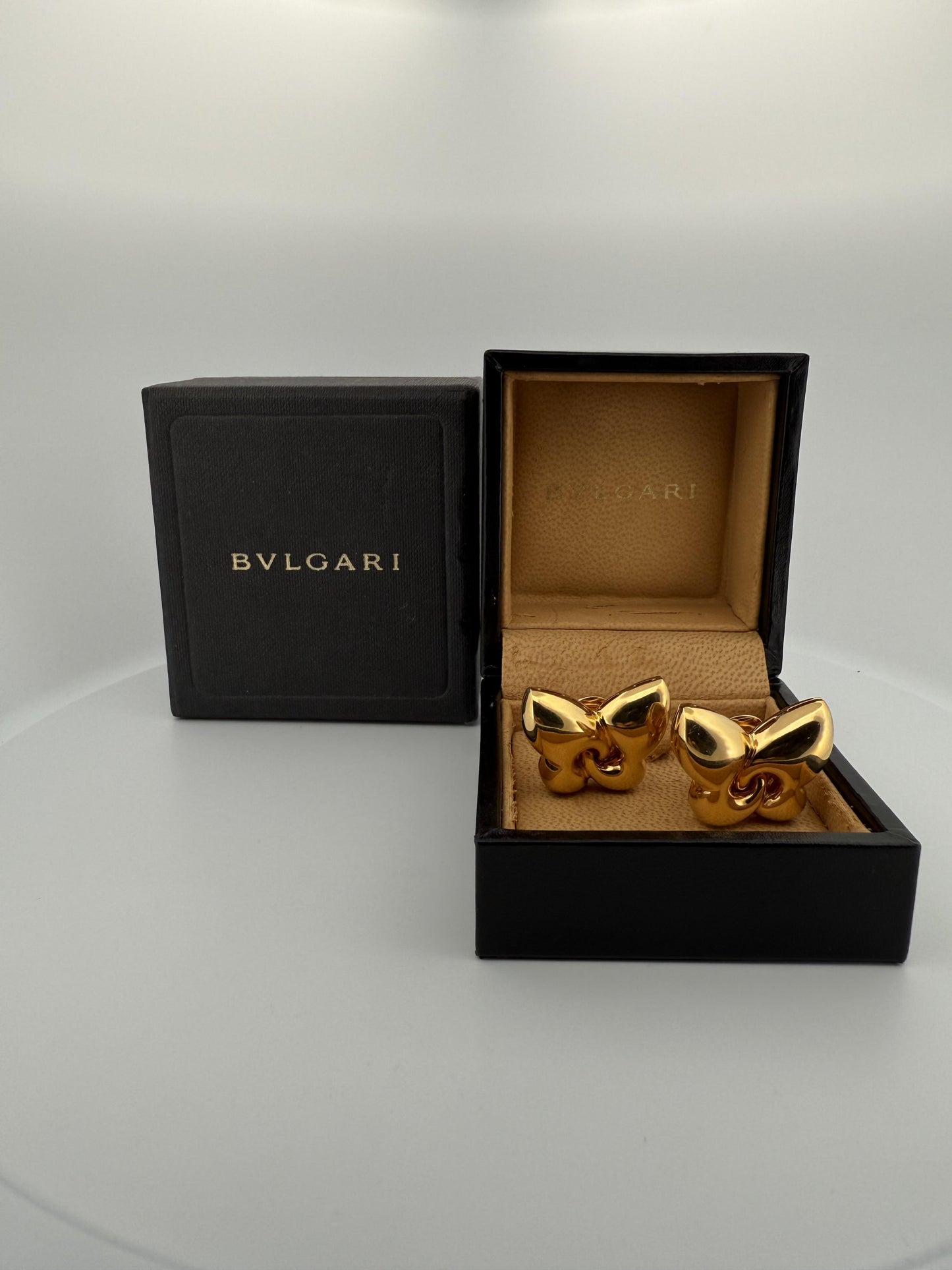 Bulgari Farfalle 18K Yellow Gold Butterfly Earrings