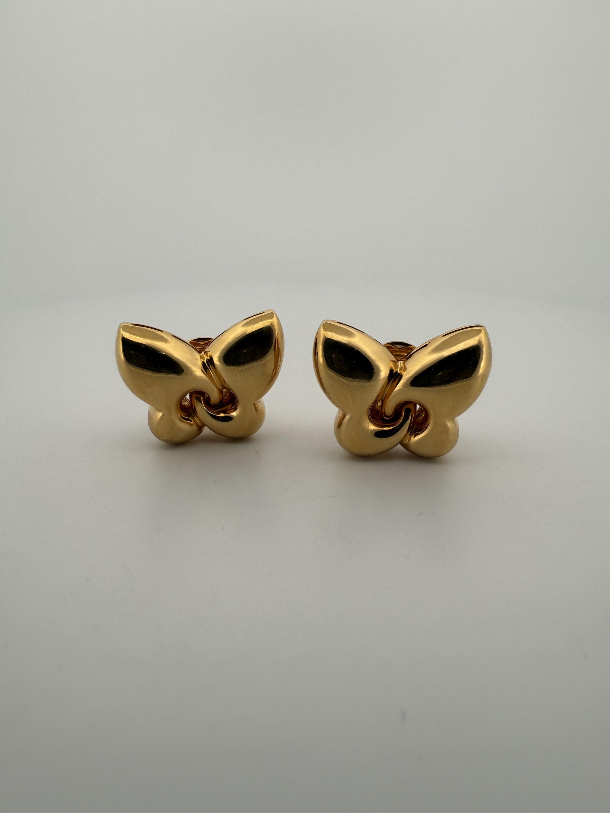 Bulgari Farfalle 18K Yellow Gold Butterfly Earrings