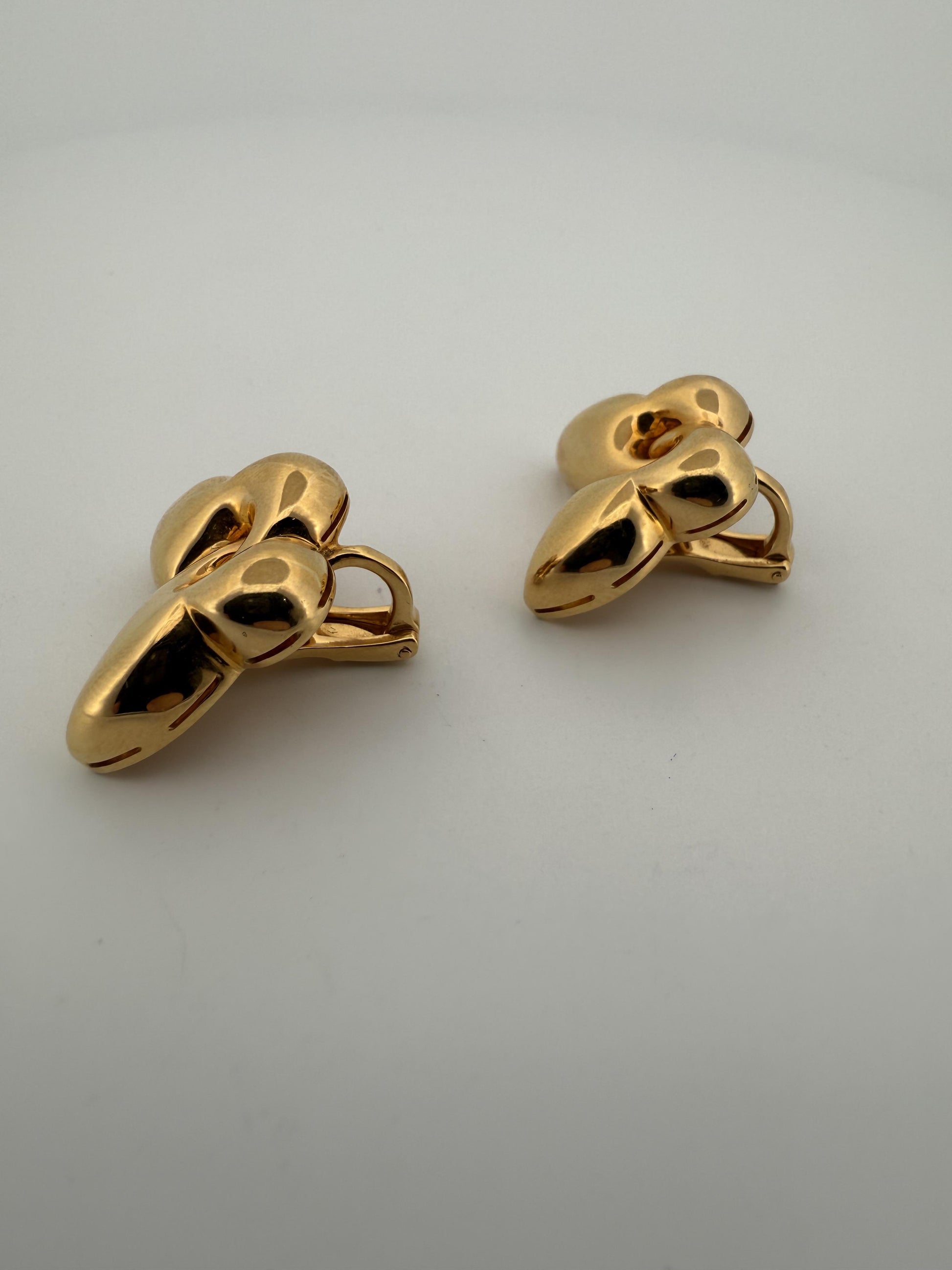 Bulgari Farfalle 18K Yellow Gold Butterfly Earrings