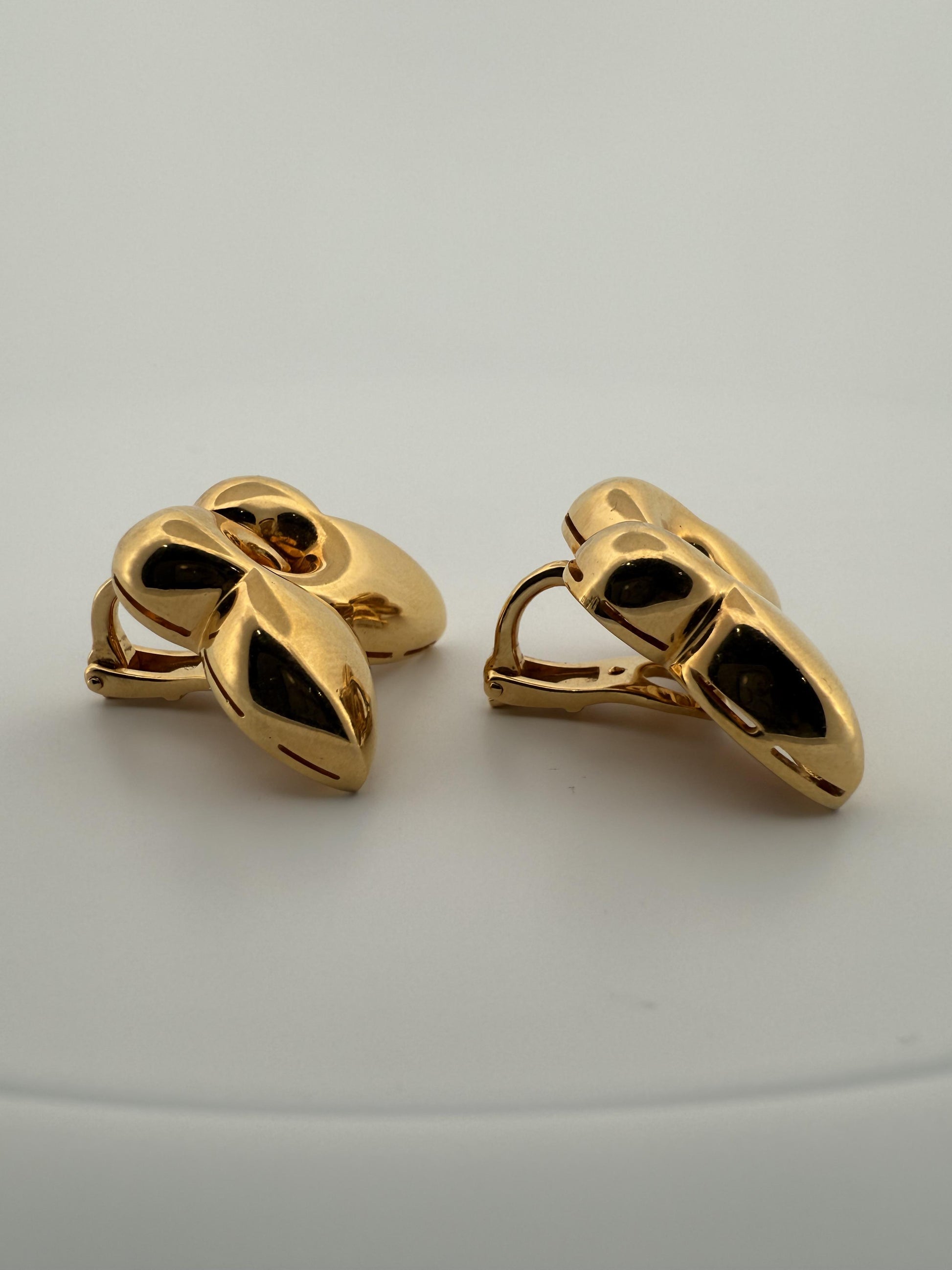 Bulgari Farfalle 18K Yellow Gold Butterfly Earrings