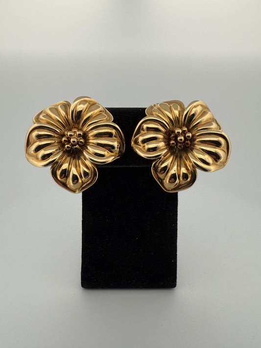Vintage Van Cleef & Arpels Flower Earrings 18K