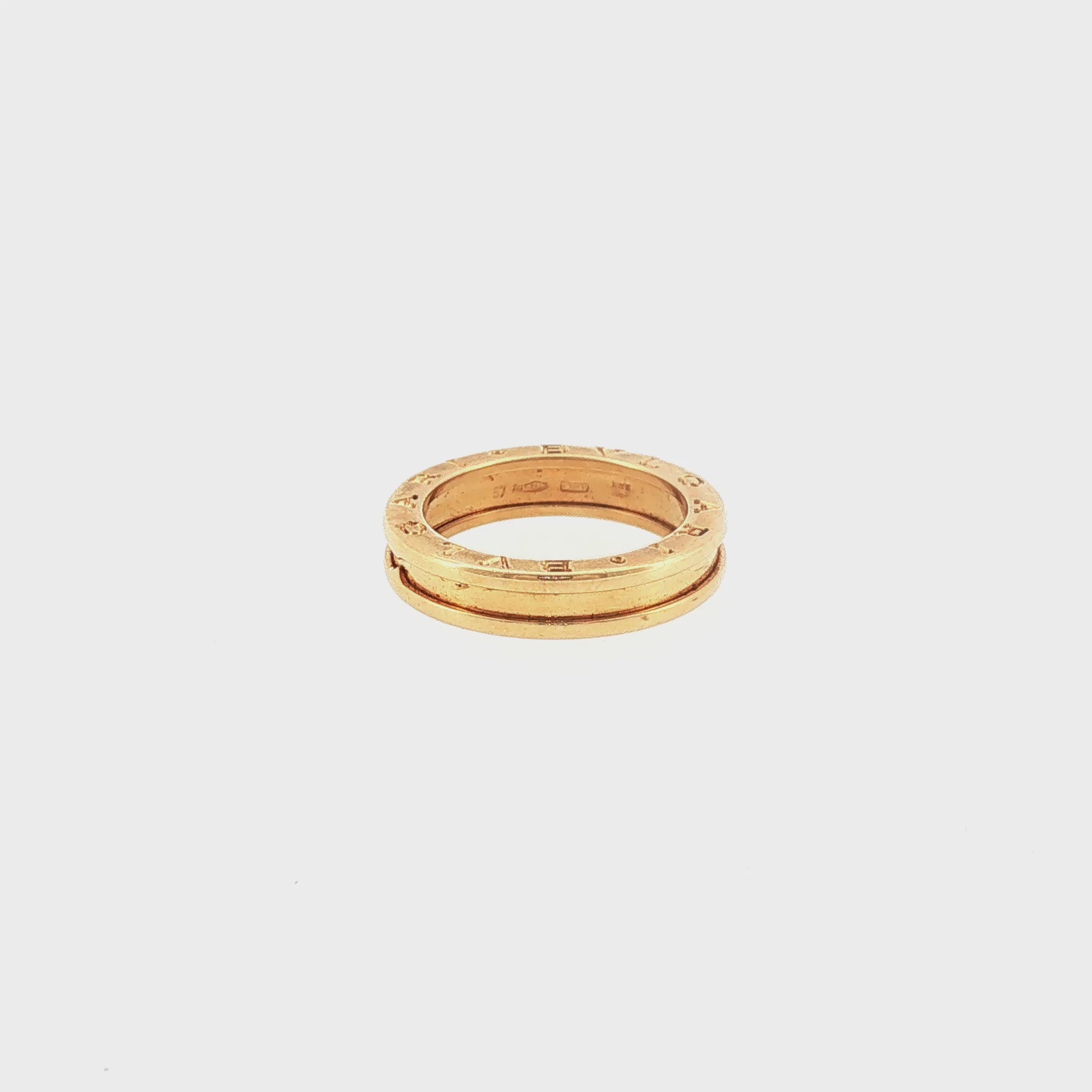SZ 57 Bulgari B.zero1 Single-Band Ring in Yellow Gold