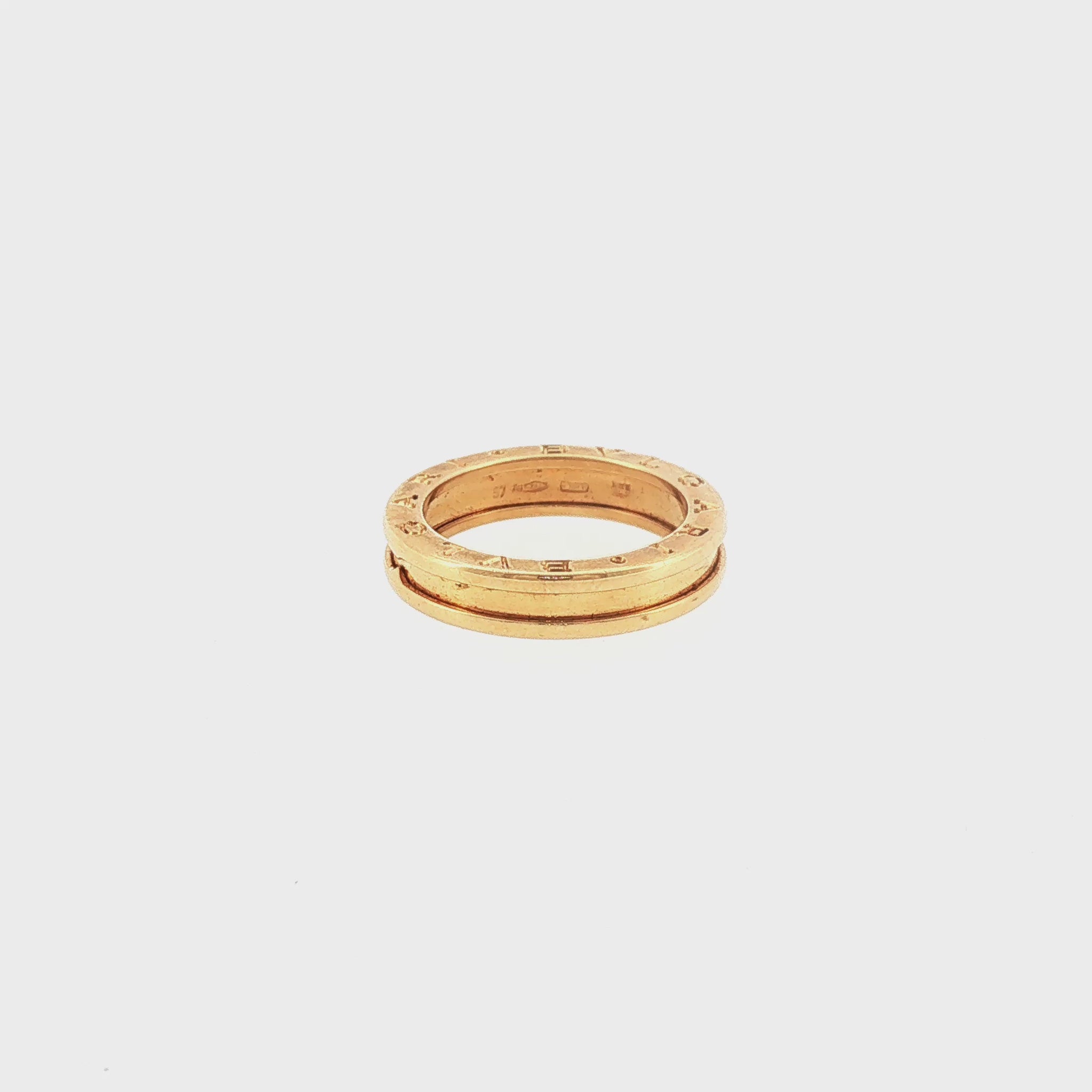 SZ 57 Bulgari B.zero1 Single-Band Ring in Yellow Gold