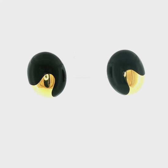 Vintage 1980s Tiffany & Co. Ying and Yang Earrings in 18K Gold
