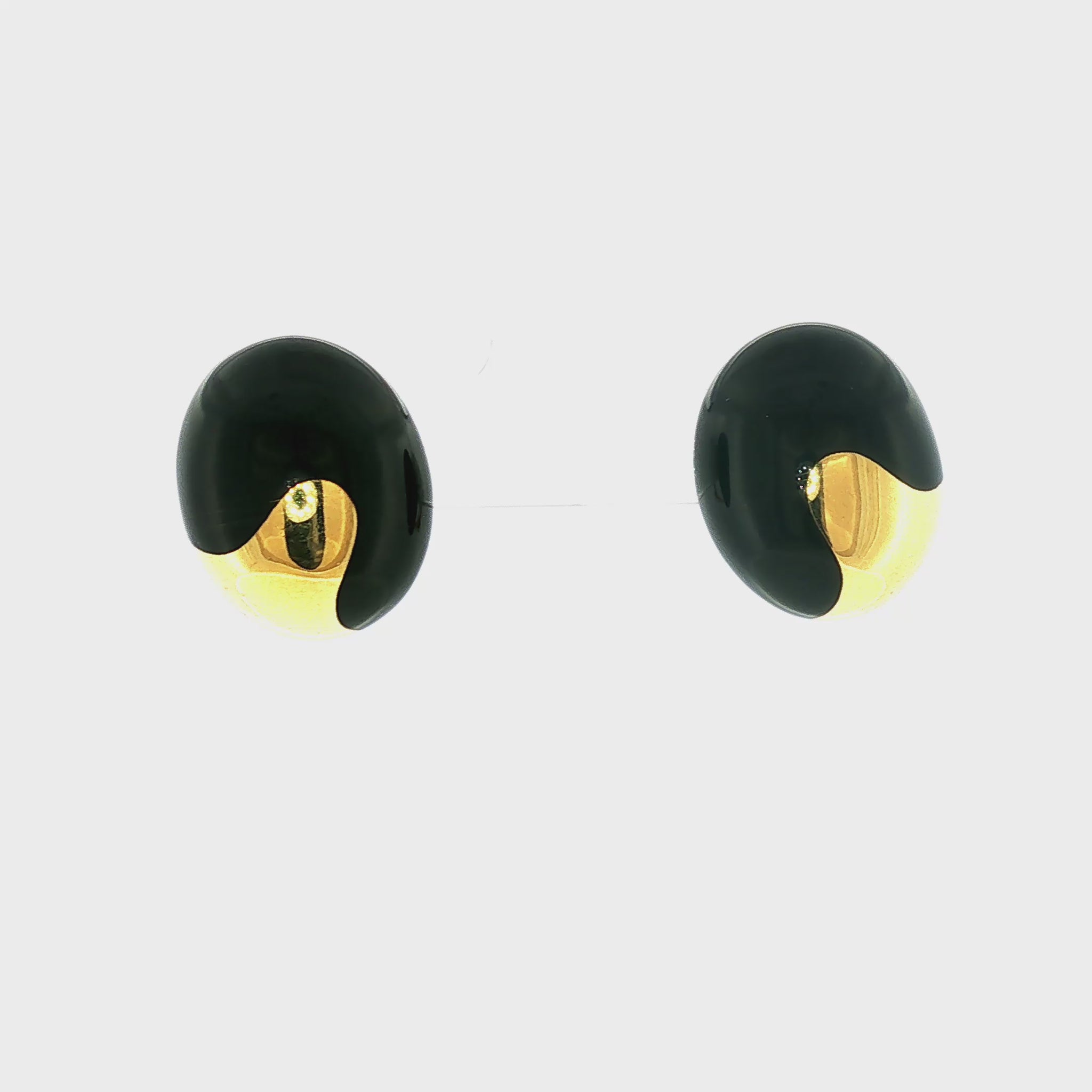 Vintage 1980s Tiffany & Co. Ying and Yang Earrings in 18K Gold