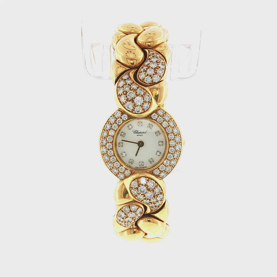 Factory Vintage Chopard Casmir Diamond Watch in 18K Yellow Gold