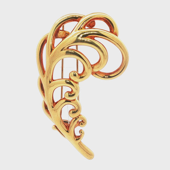 1980 Vintage Tiffany & Co/Paloma Picasso 18K Openwork Flower Pin
