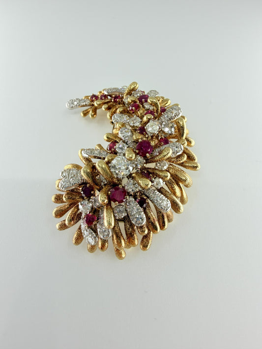 David Webb Floral Pin